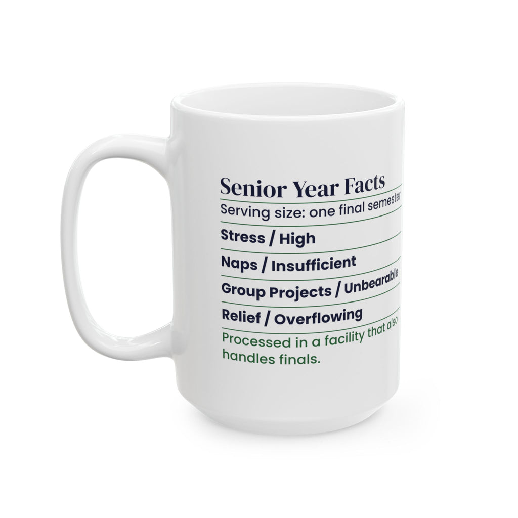 Funny Graduate Coffee Mug Senior Year Facts For College Grads