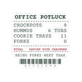 Funny Christmas Sticker Office Potluck Forks 0 Receipt For Coworkers