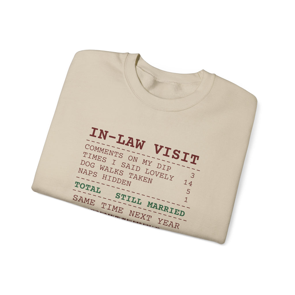Funny Christmas In-Laws Sweatshirt Times I Said Lovely 14 Receipt