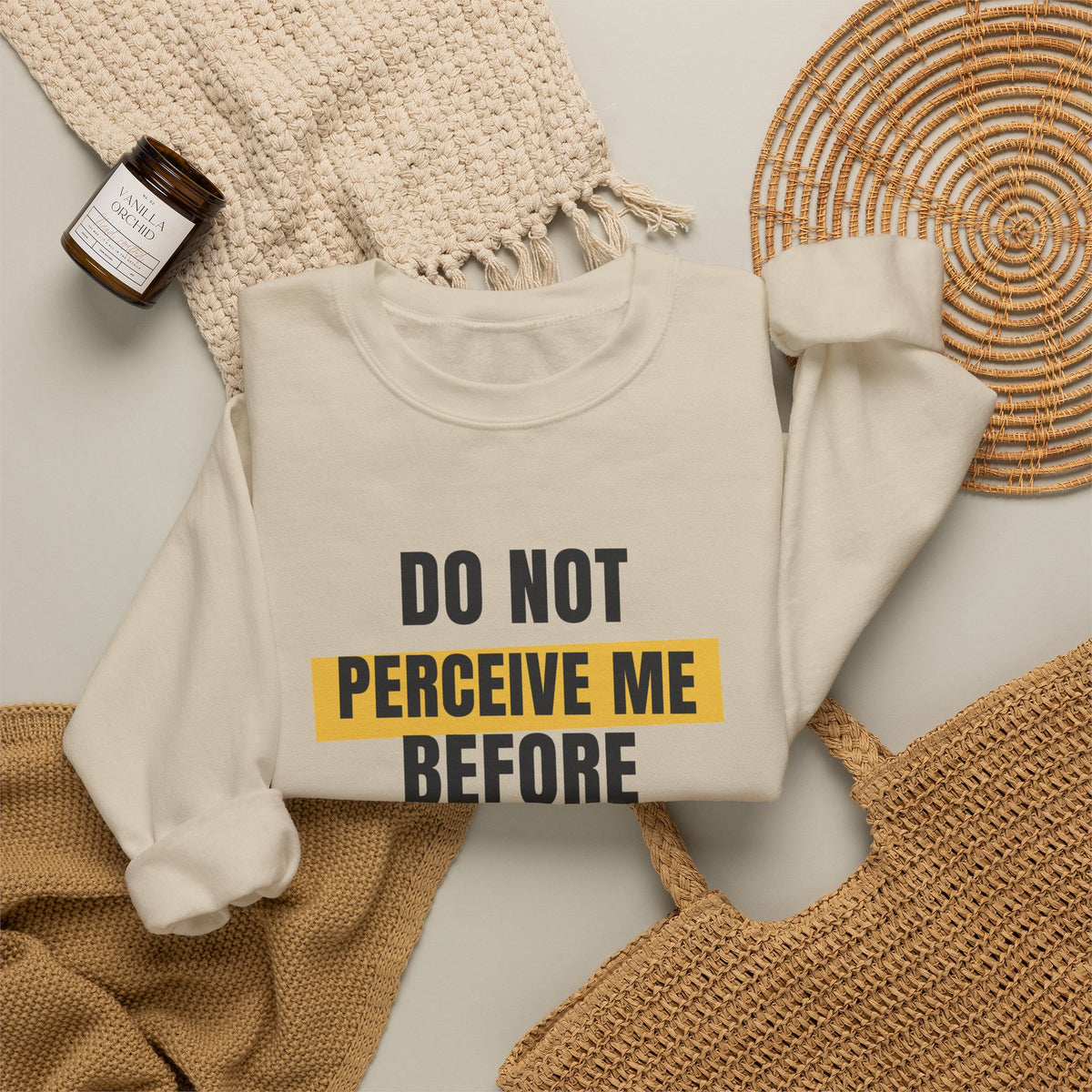 Funny Coffee Sweatshirt Do Not Perceive Me Before Coffee