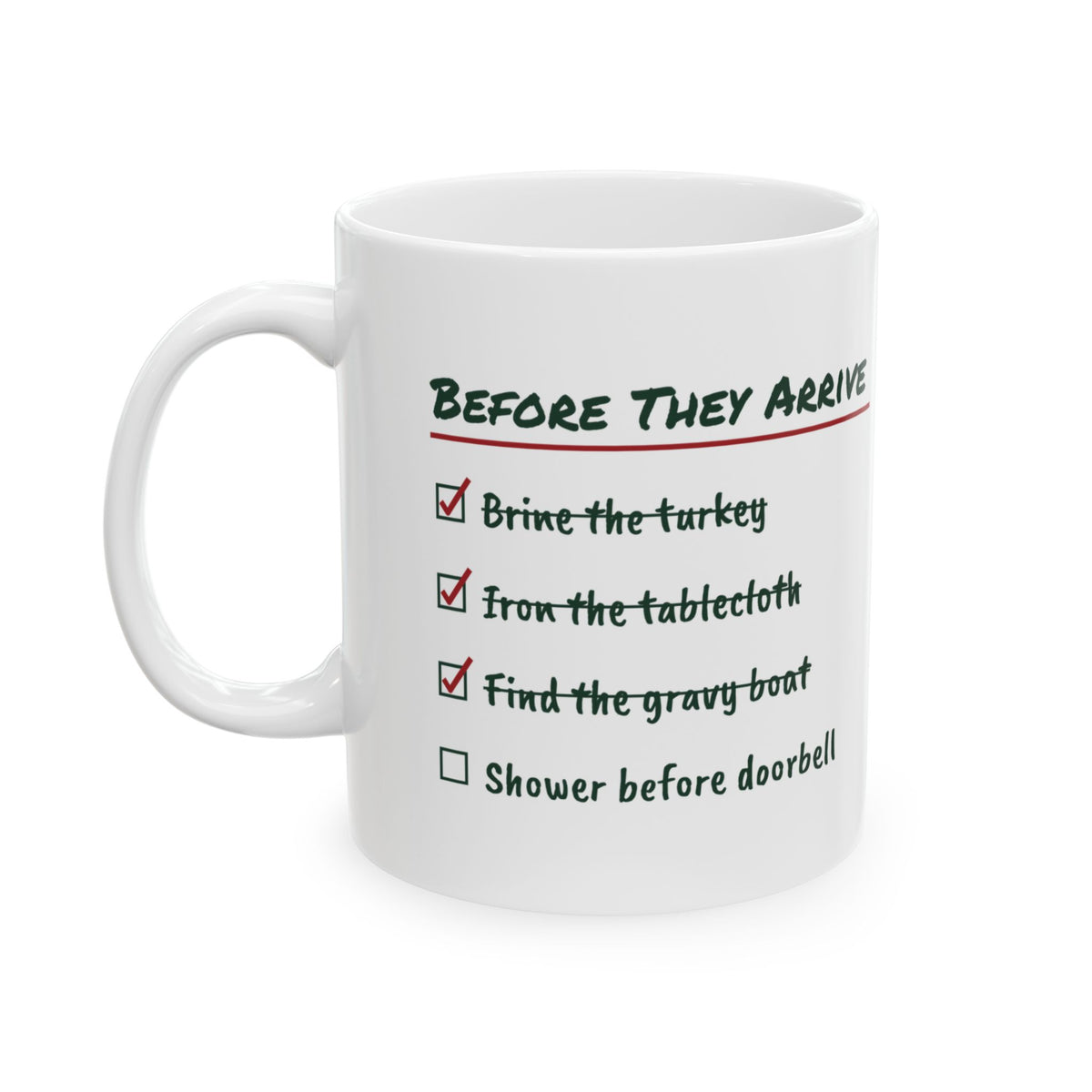 Funny Christmas Coffee Mug Before They Arrive Checklist For Hosts