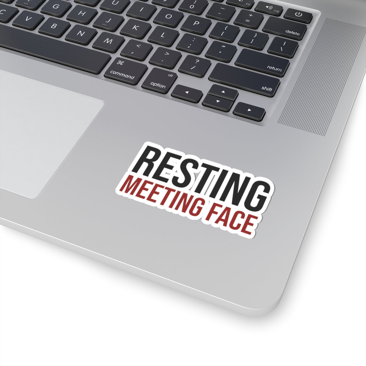 Resting Meeting Face Sticker, Funny Sarcasm