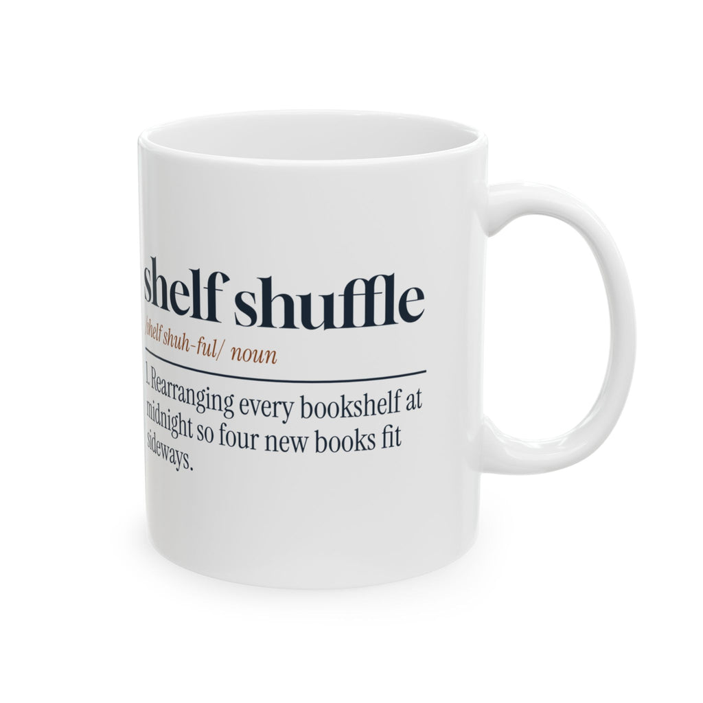 Funny Book Lover Coffee Mug Shelf Shuffle Dictionary For Readers