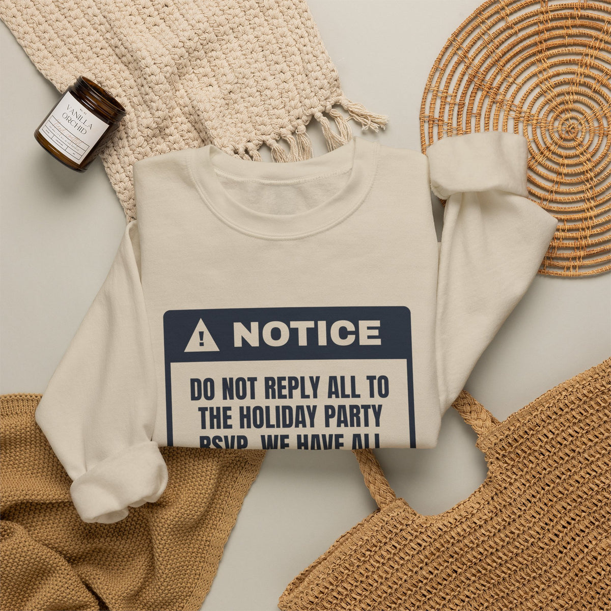 Funny Christmas Coworker Sweatshirt Do Not Reply All To The Party Email
