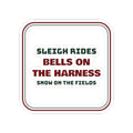 Christmas Sticker Sleigh Rides Bells On The Harness Vintage Sign