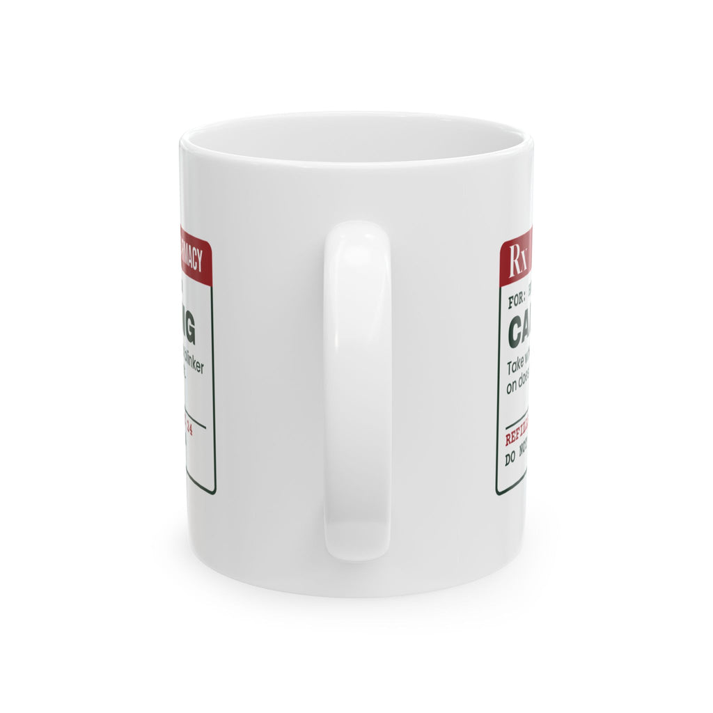 Funny Christmas Shopping Coffee Mug Calm 10mg Parking Lot Prescription