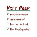 Funny Christmas In-Laws Sticker Plan Five Dog Walks Checklist