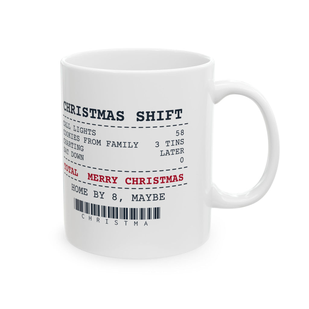 Funny Christmas Nurse Coffee Mug Call Lights 58 Cookie Tins 3 Receipt