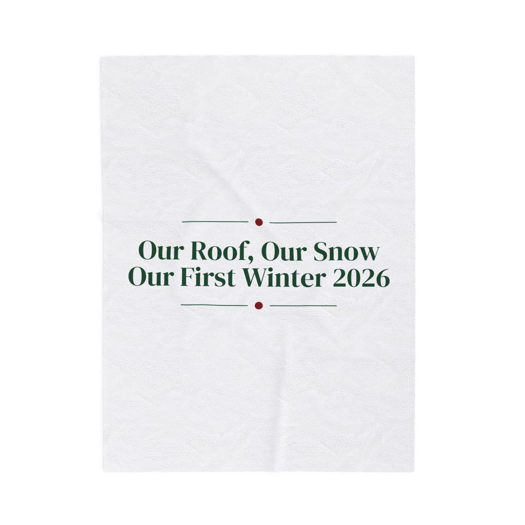 Christmas Throw Blanket Our Roof Our Snow First Winter 2026 New Home