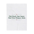 Christmas Throw Blanket Our Roof Our Snow First Winter 2026 New Home