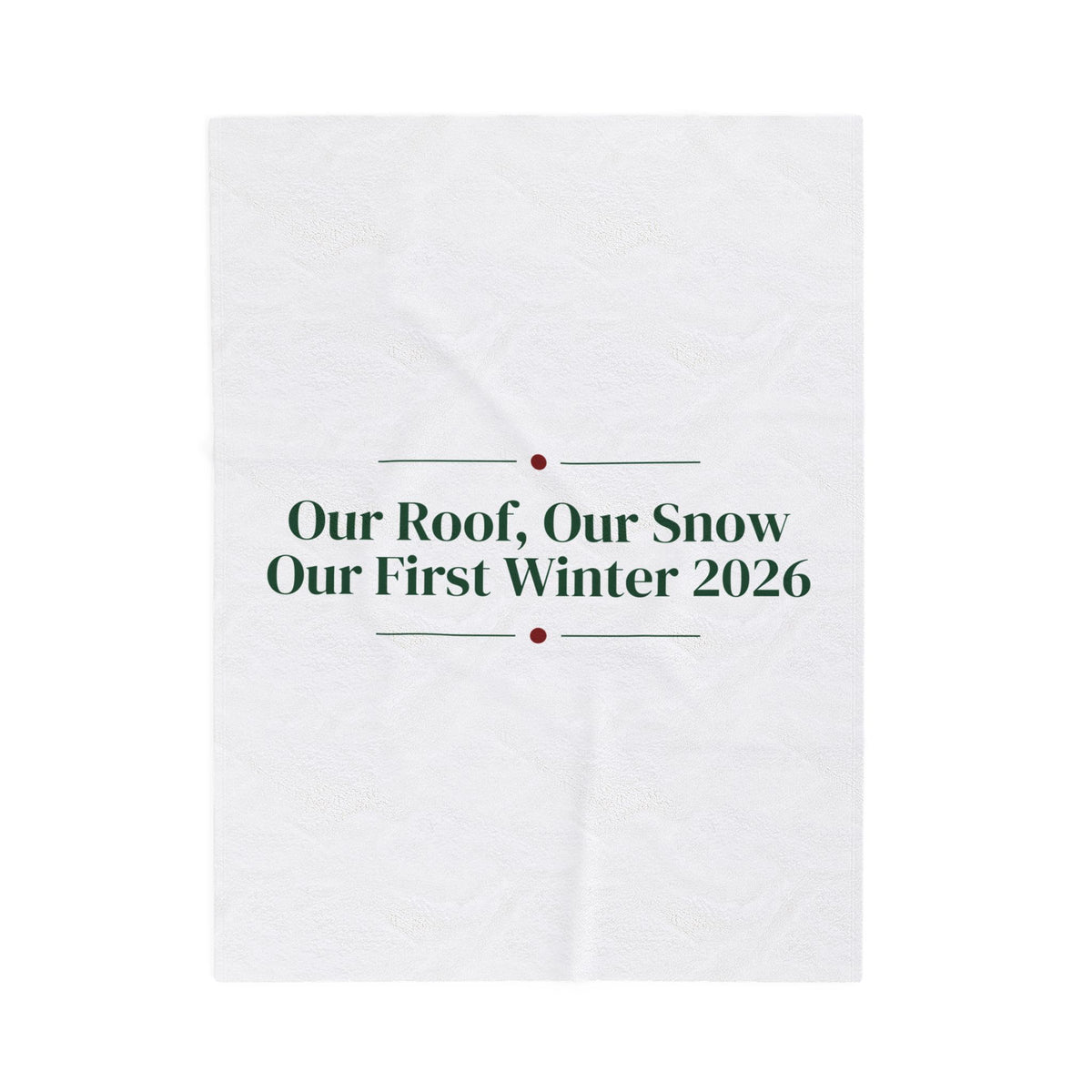 Christmas Throw Blanket Our Roof Our Snow First Winter 2026 New Home