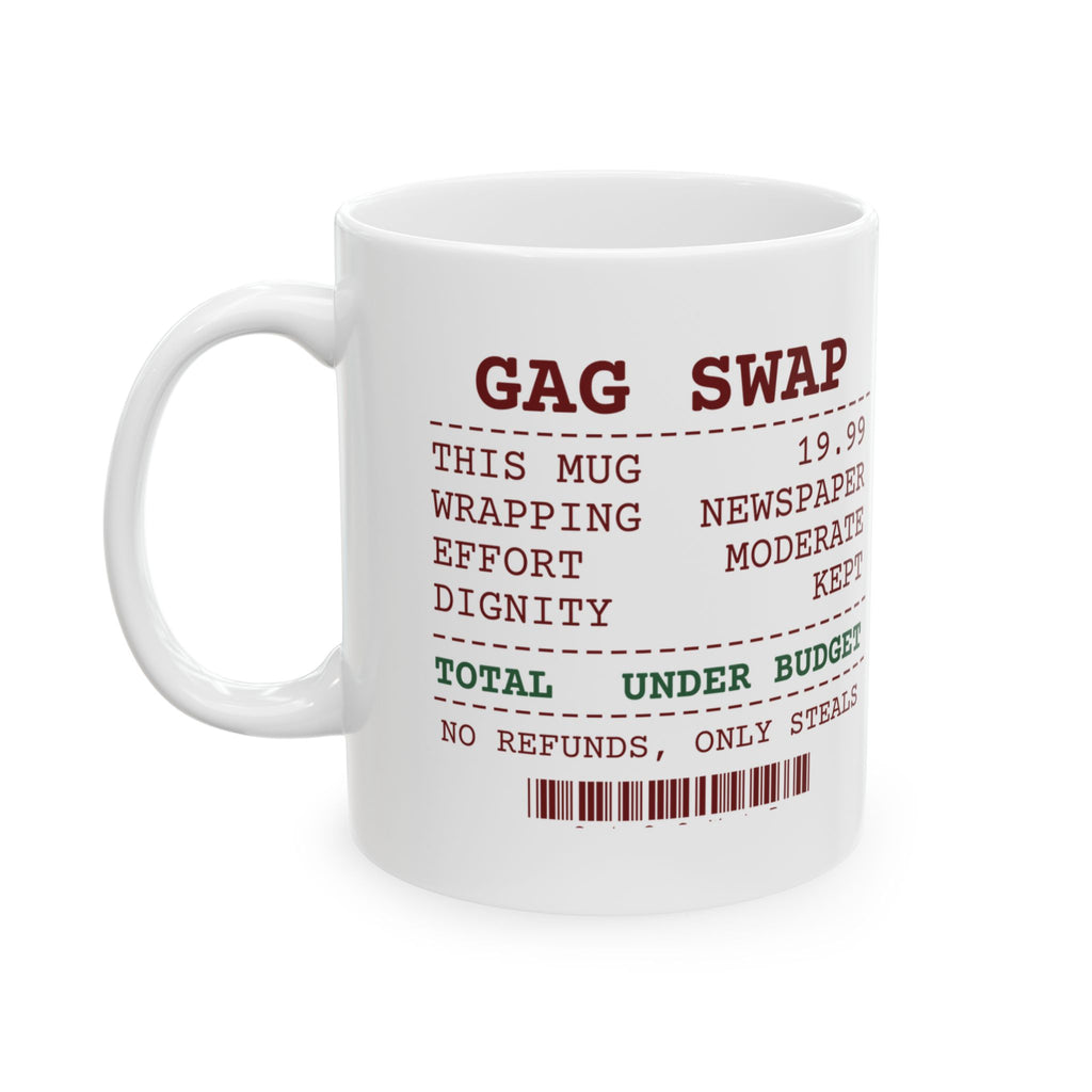 Funny White Elephant Coffee Mug Gag Swap Receipt For Office Exchange