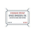 Funny Christmas Cookie Swap Sticker One Dozen In Ticket