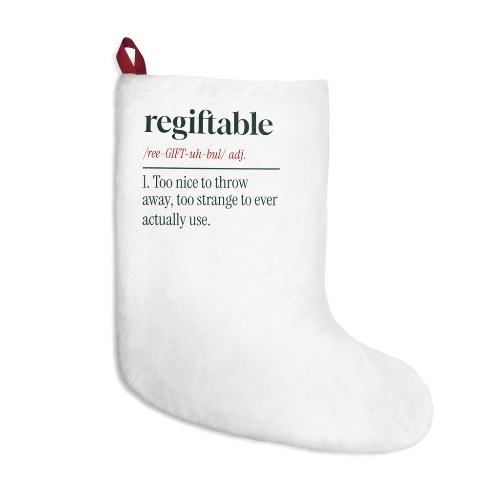 Funny White Elephant Christmas Stocking Regiftable Definition For Gift
