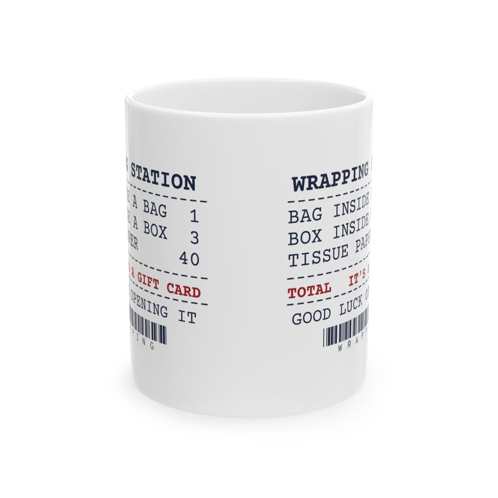 Funny Christmas Wrapping Coffee Mug Bag Within A Bag Within A Box