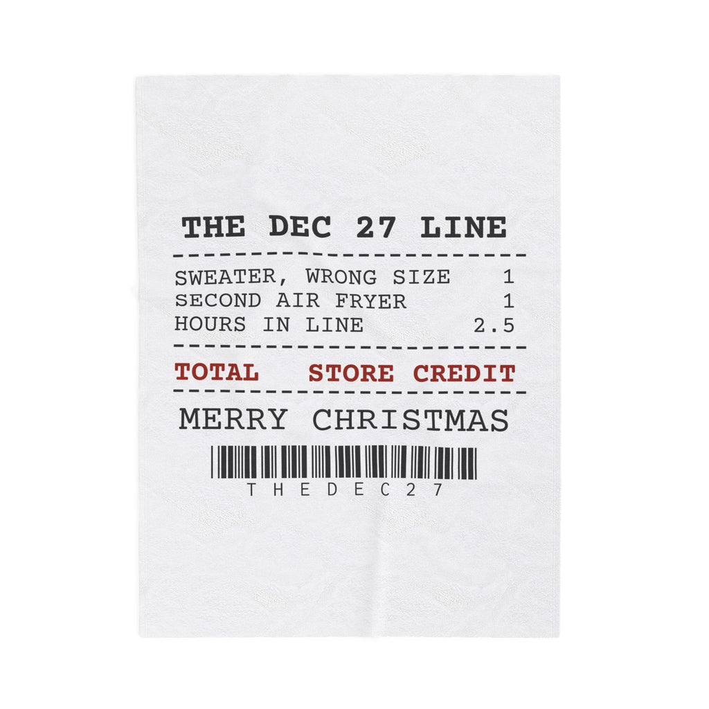 Funny Christmas Throw Blanket Exchange Desk Receipt Store Credit