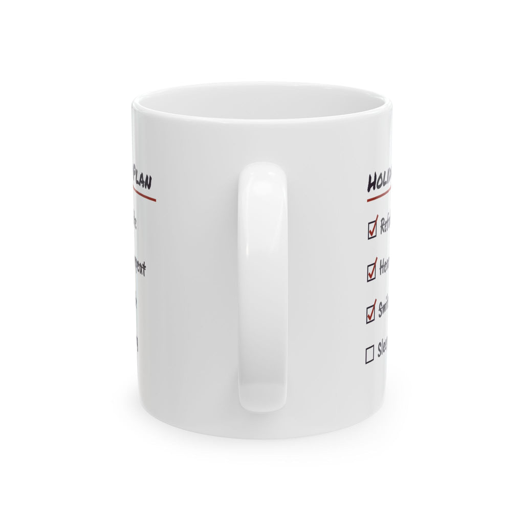 Funny Christmas Retail Coffee Mug Holiday Season Plan Checklist