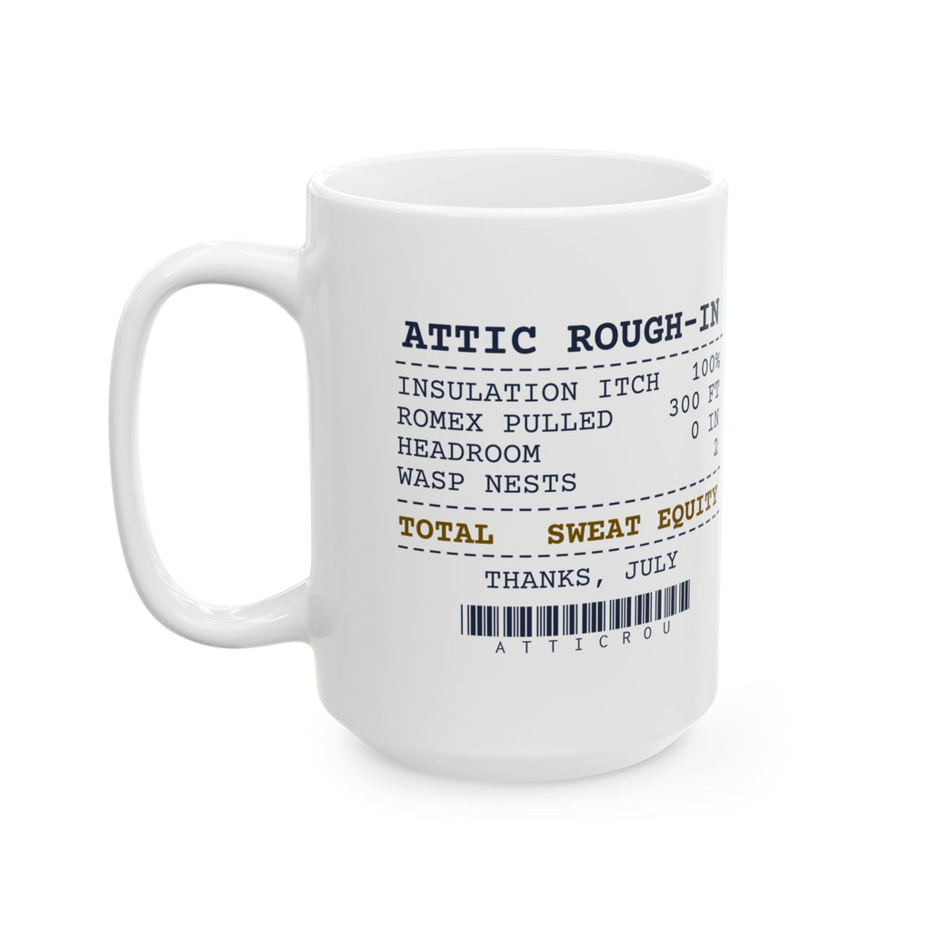 Funny Electrician Coffee Mug Attic Rough-In Receipt For Electricians