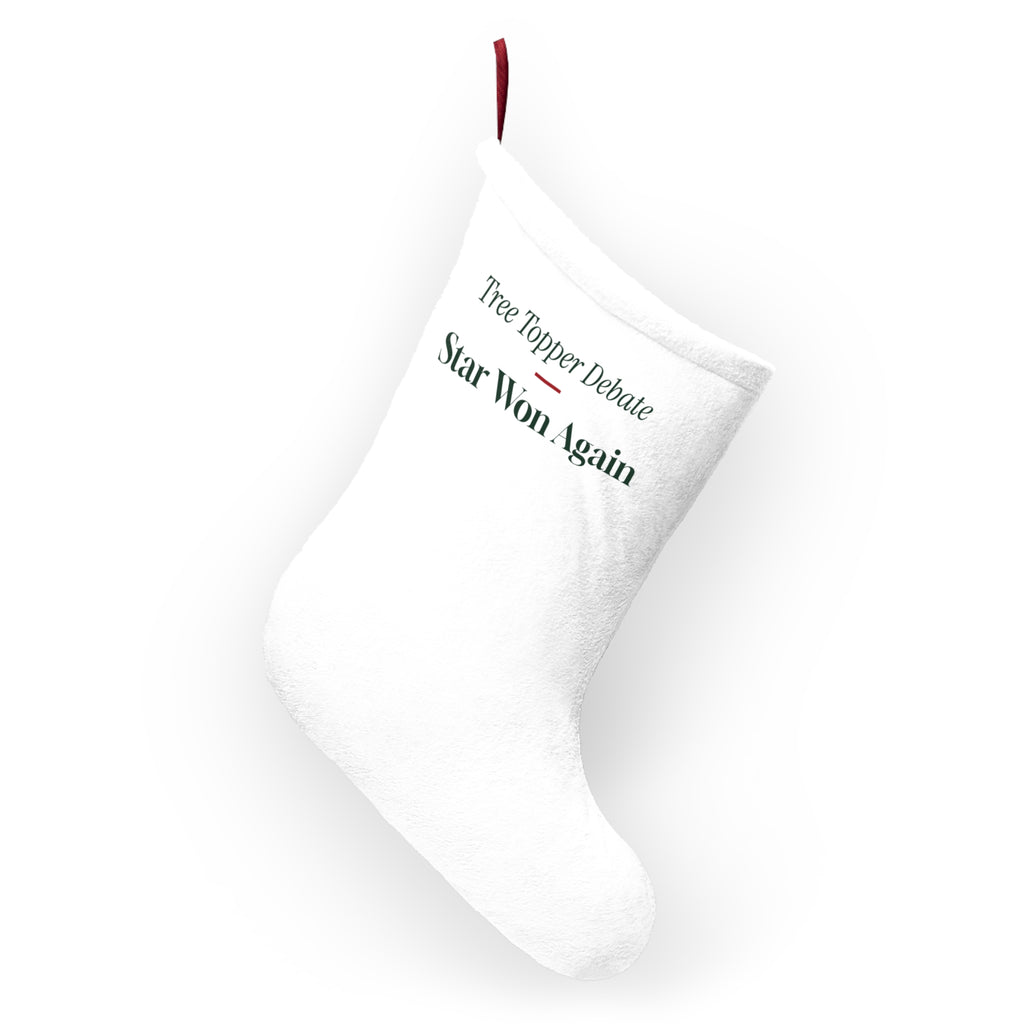 Funny Christmas Stocking Tree Topper Debate Star Won Again
