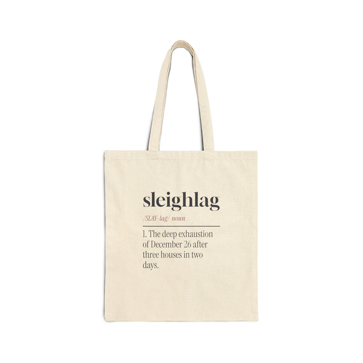 Funny Christmas Tote Bag Sleighlag Definition For Families