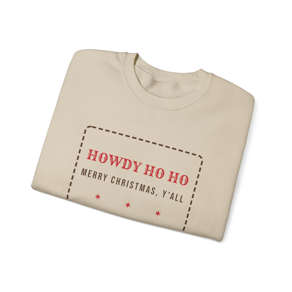 Funny Western Christmas Sweatshirt Howdy Ho Ho
