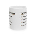 Funny Cat Mom Coffee Mug Admire Toe Beans Checklist For Cat Moms
