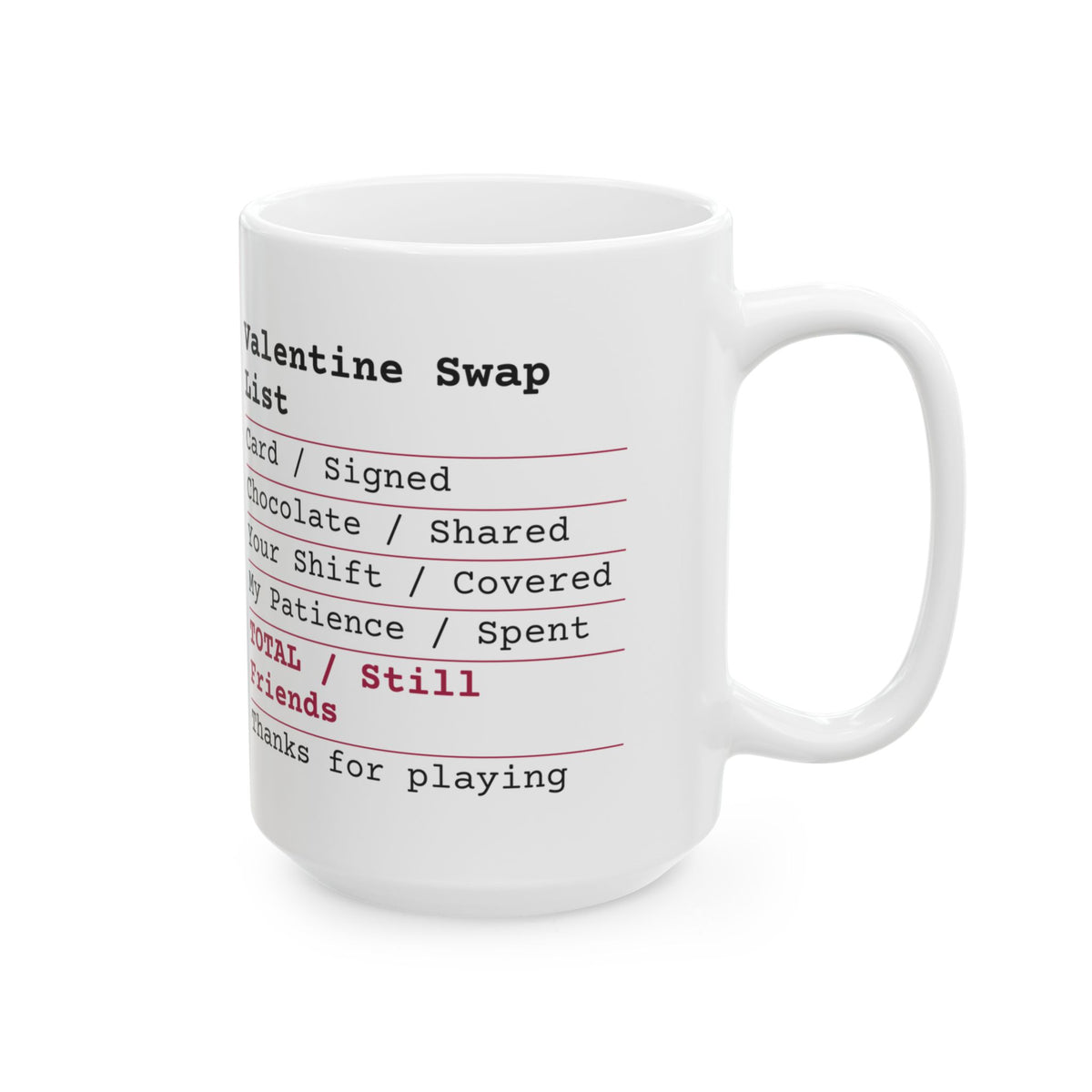 Funny Office Valentine Swap Coffee Mug For Coworkers