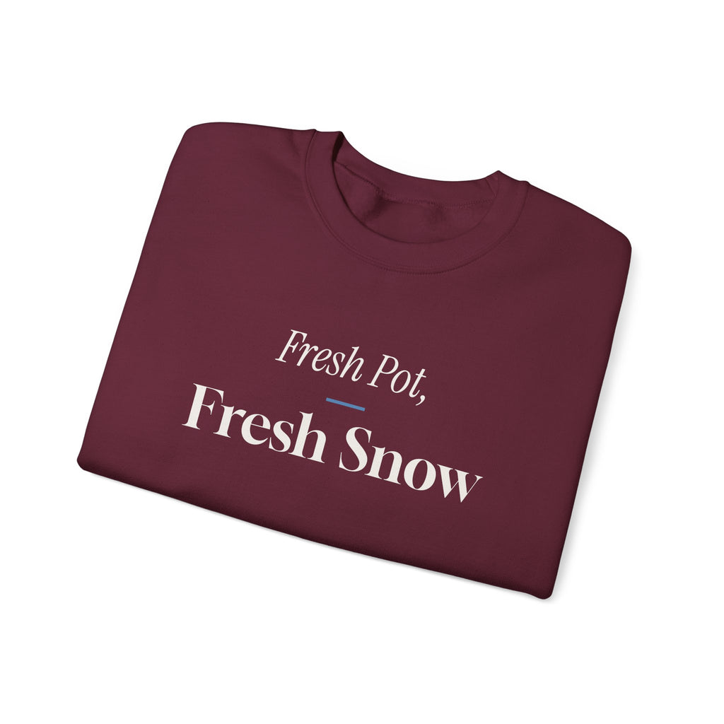 Christmas Sweatshirt Fresh Pot Fresh Snow Winter Morning