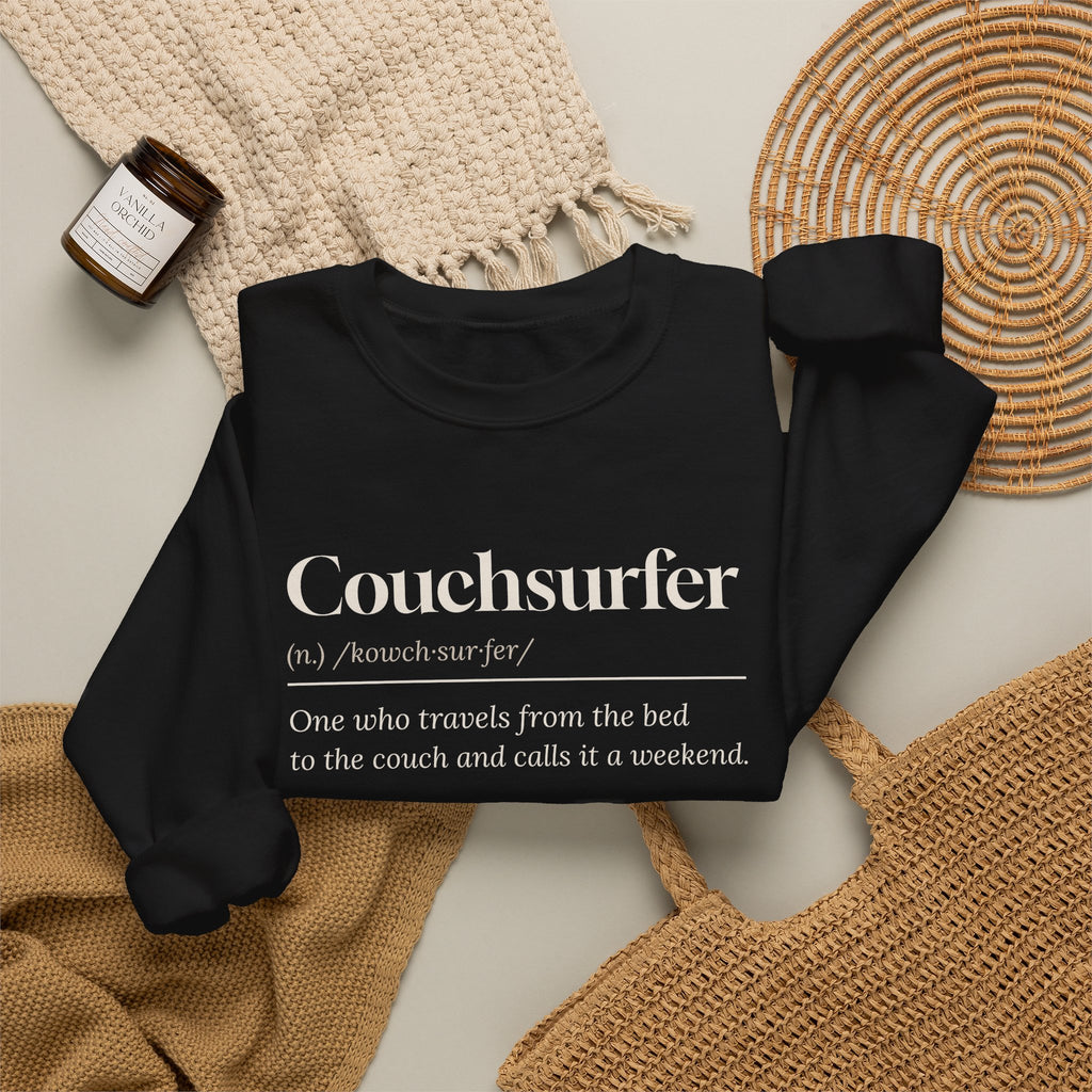 Funny Lazy Weekend Sweatshirt Couchsurfer Definition