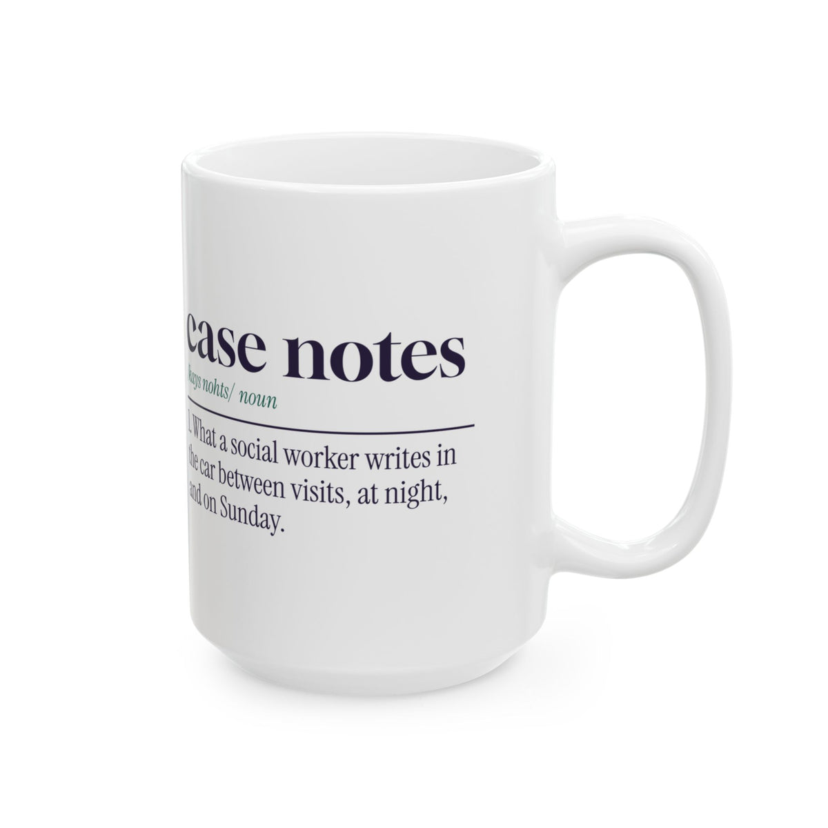 Funny Social Worker Coffee Mug Case Notes Dictionary Definition
