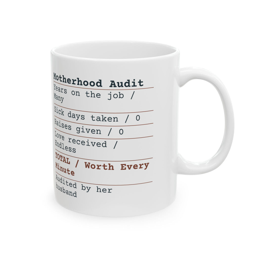 Funny Wife Coffee Mug Motherhood Audit Receipt For Wife