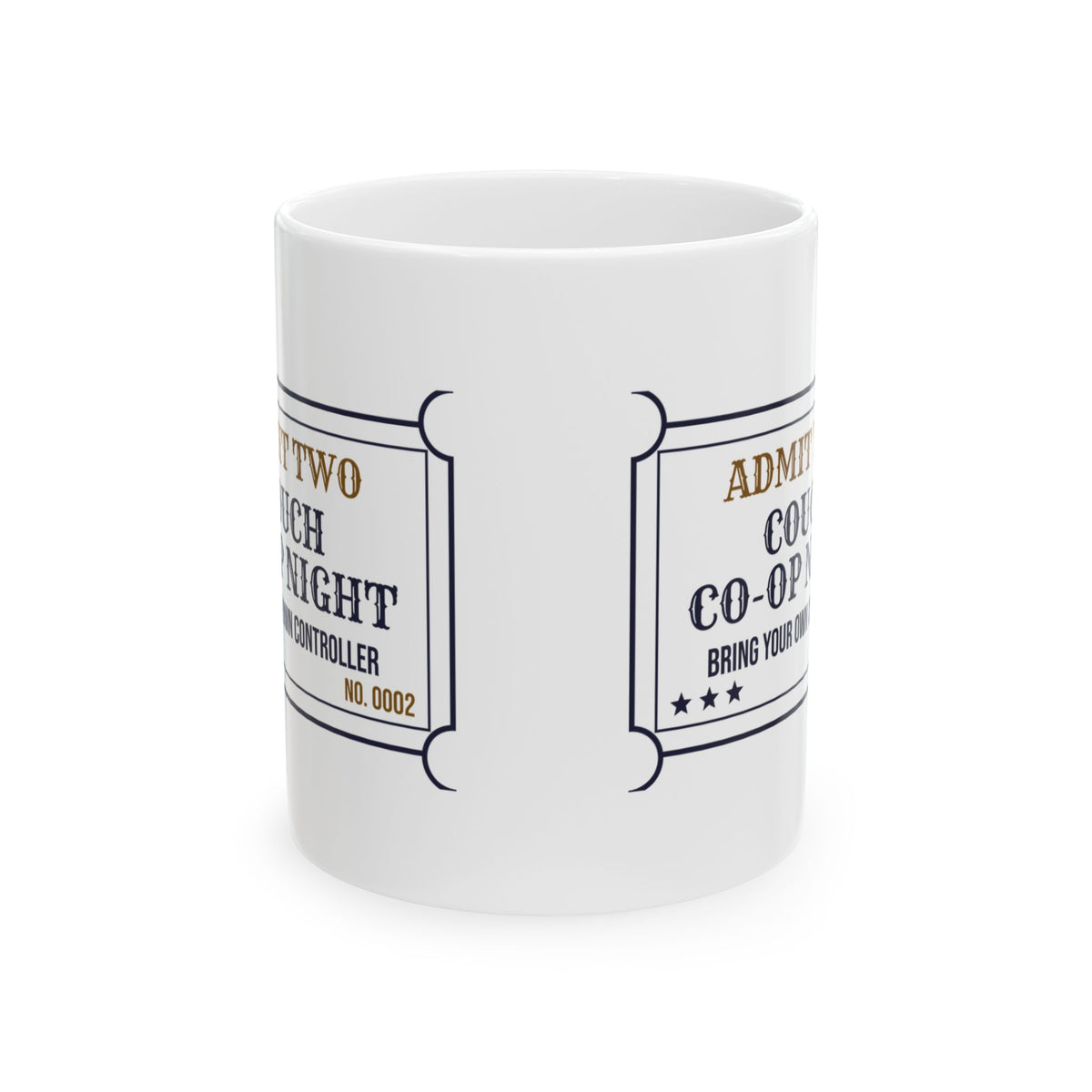 Funny Gamer Mug Couch Co-op Night Gamer Ticket For Gamers