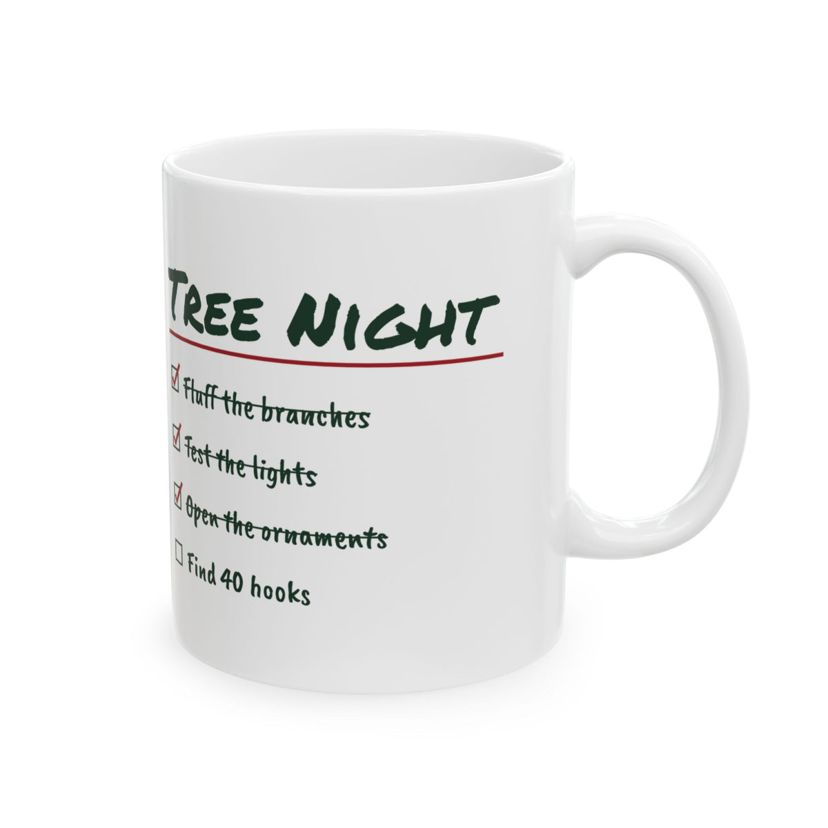 Funny Christmas Coffee Mug Tree Night Checklist Find 40 Hooks