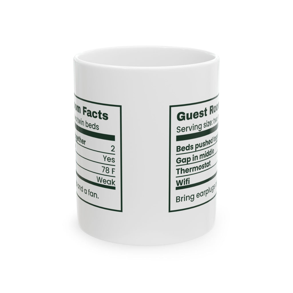 Funny Christmas In Laws Coffee Mug Guest Room Nutrition Facts