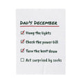 Funny Dad Christmas Throw Blanket Act Surprised By Socks Checklist