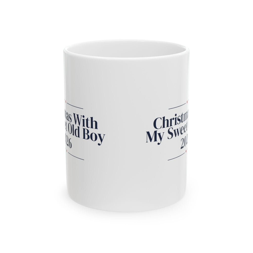 Christmas Coffee Mug Christmas With My Sweet Old Boy 2026 For Dog Lovers