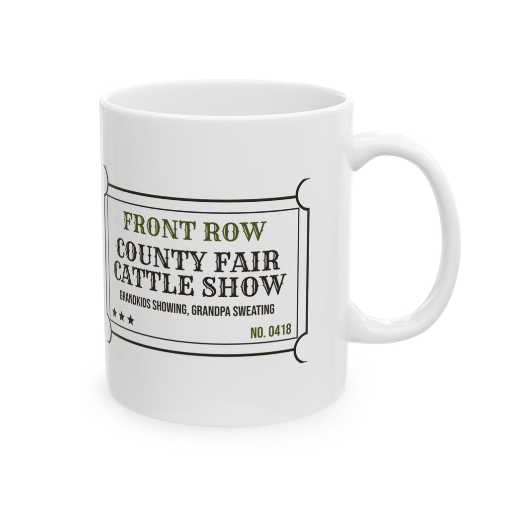 Funny Farmer Coffee Mug Cattle Show Grandpa Is More Nervous