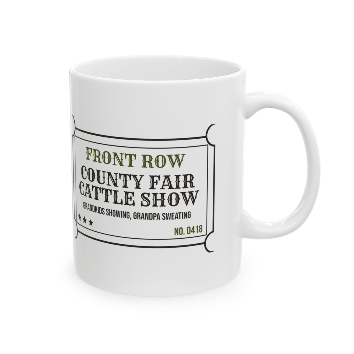 Funny Farmer Coffee Mug Cattle Show Grandpa Is More Nervous