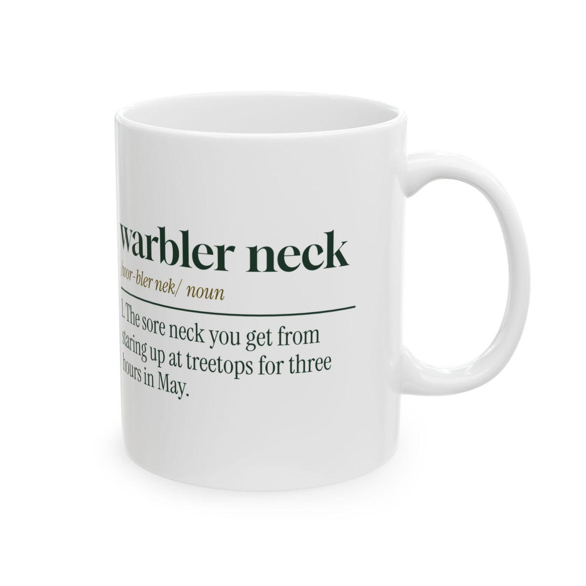 Funny Bird Watching Coffee Mug Warbler Neck Dictionary For Birders