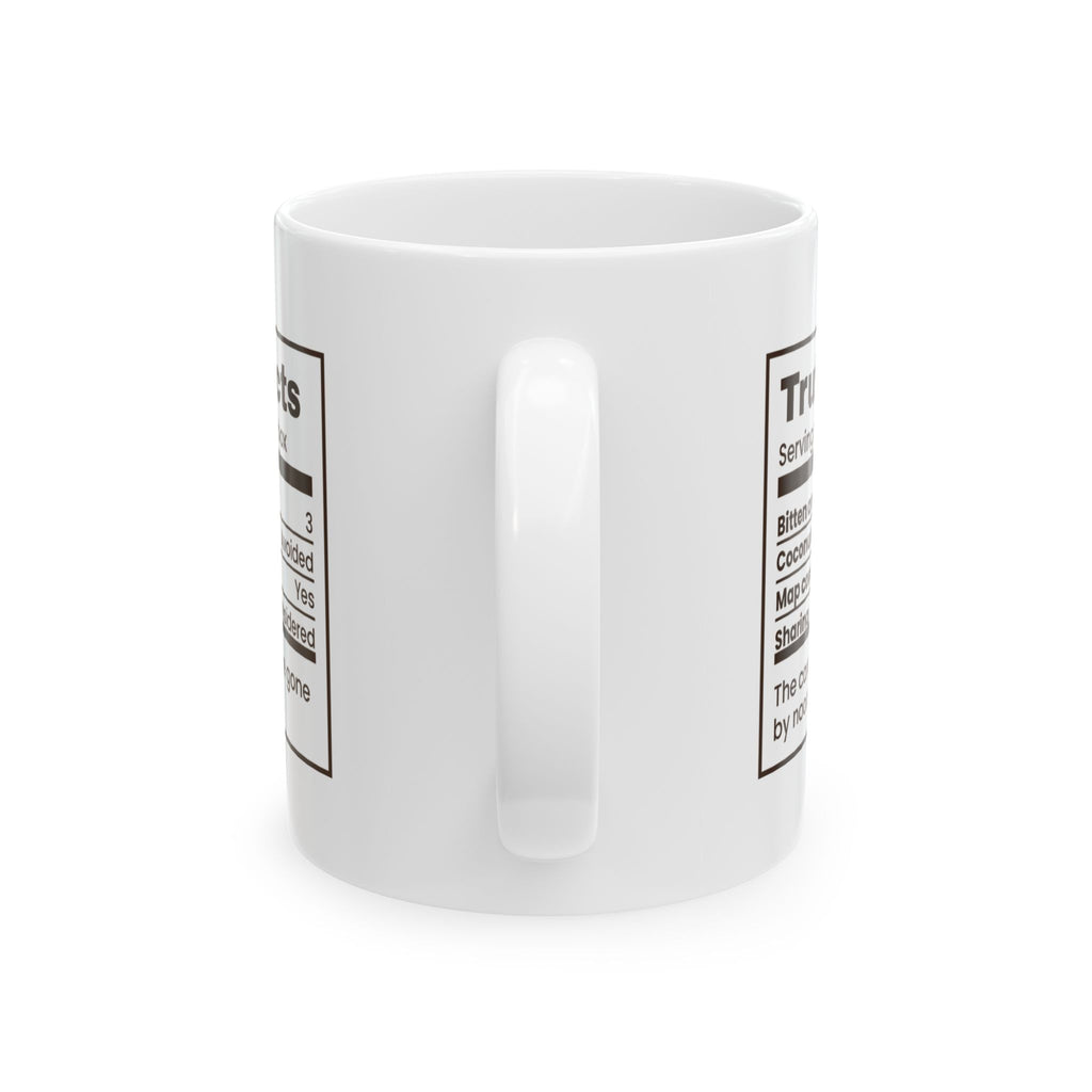 Funny Chocolate Coffee Mug Truffle Facts Bitten And Put Back