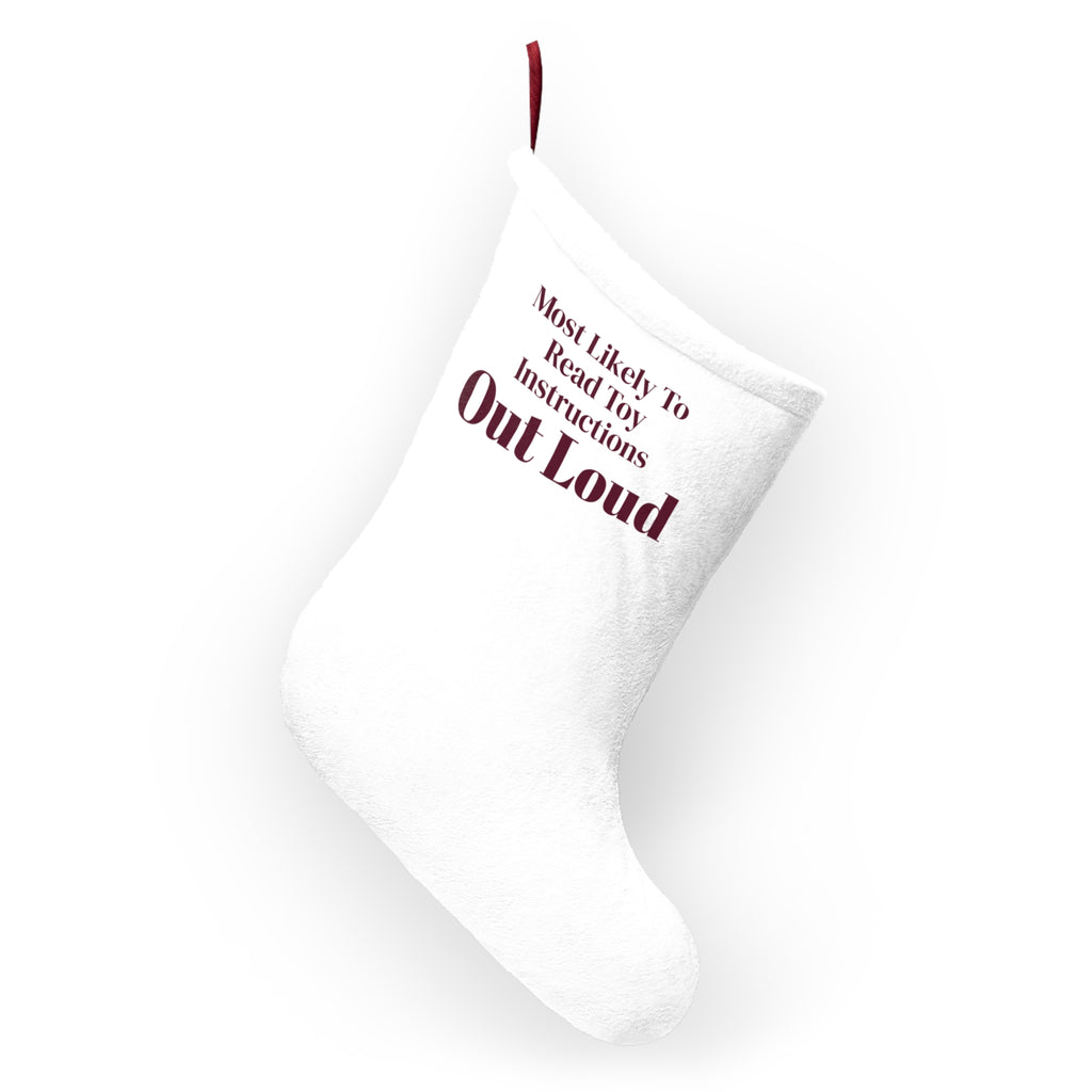 Funny Christmas Stocking Most Likely To Read Toy Instructions