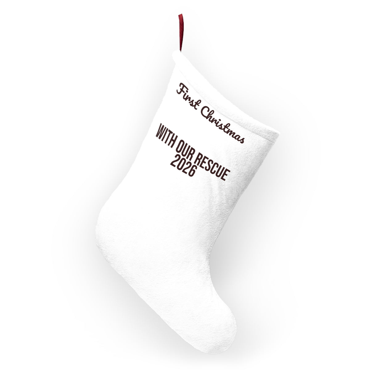 First Christmas With Our Rescue Dog 2026 Christmas Stocking For Dog Lovers
