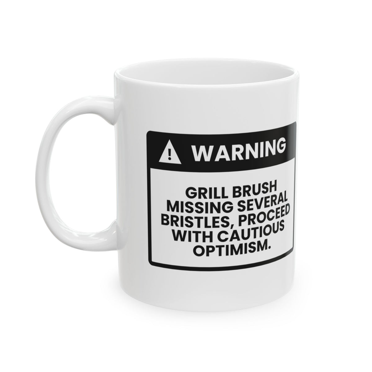 Funny Grill Dad Coffee Mug Grill Brush Warning For Dad