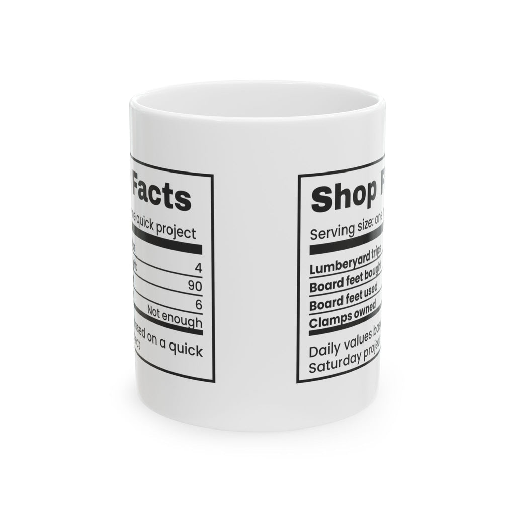 Funny Woodworking Mug Shop Facts Board Feet Label For Carpenters