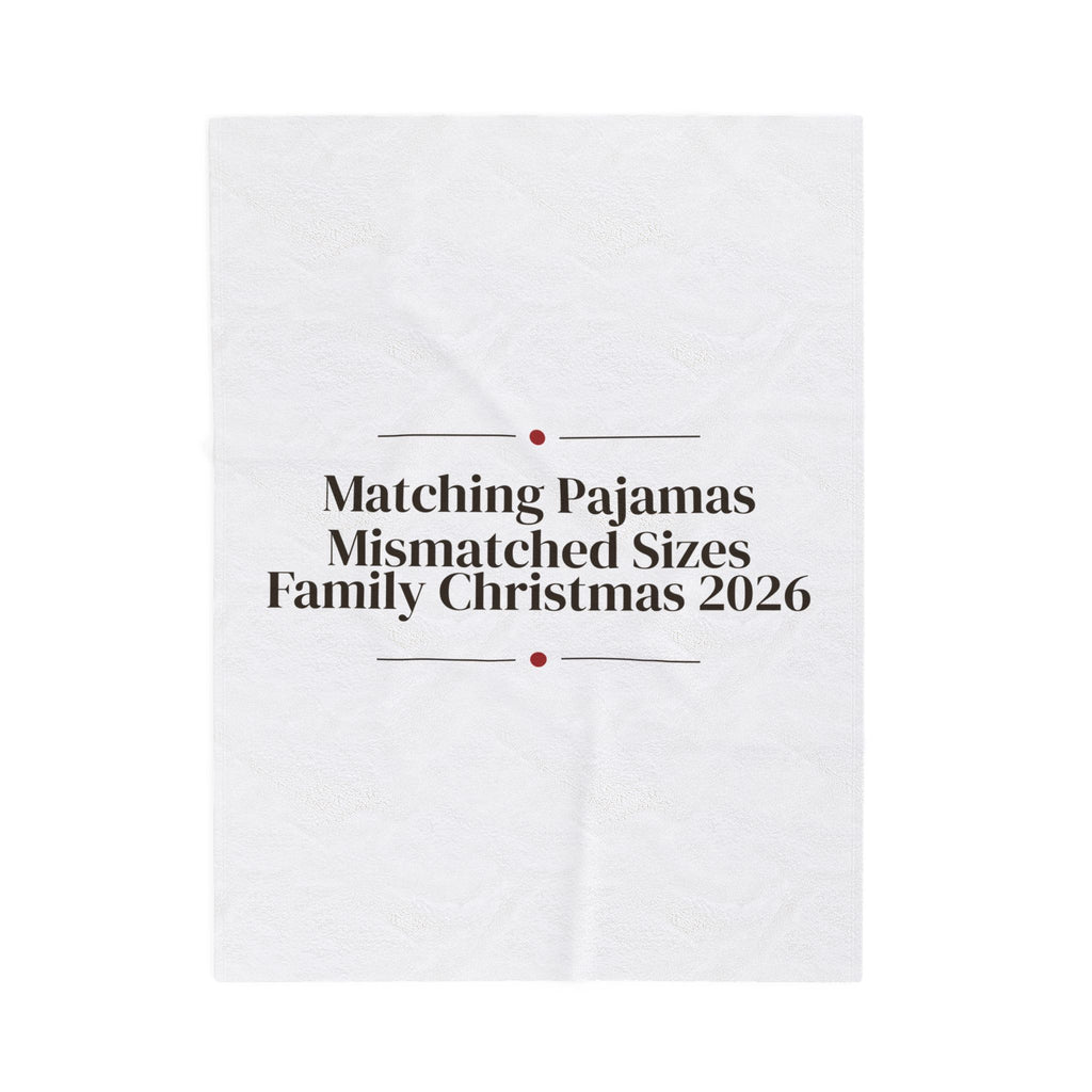 Funny Family Christmas Throw Blanket Matching Pajamas Mismatched Sizes