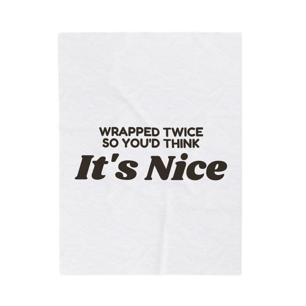 Funny White Elephant Throw Blanket Wrapped Twice So You'd Think Its Nice