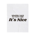 Funny White Elephant Throw Blanket Wrapped Twice So You'd Think Its Nice