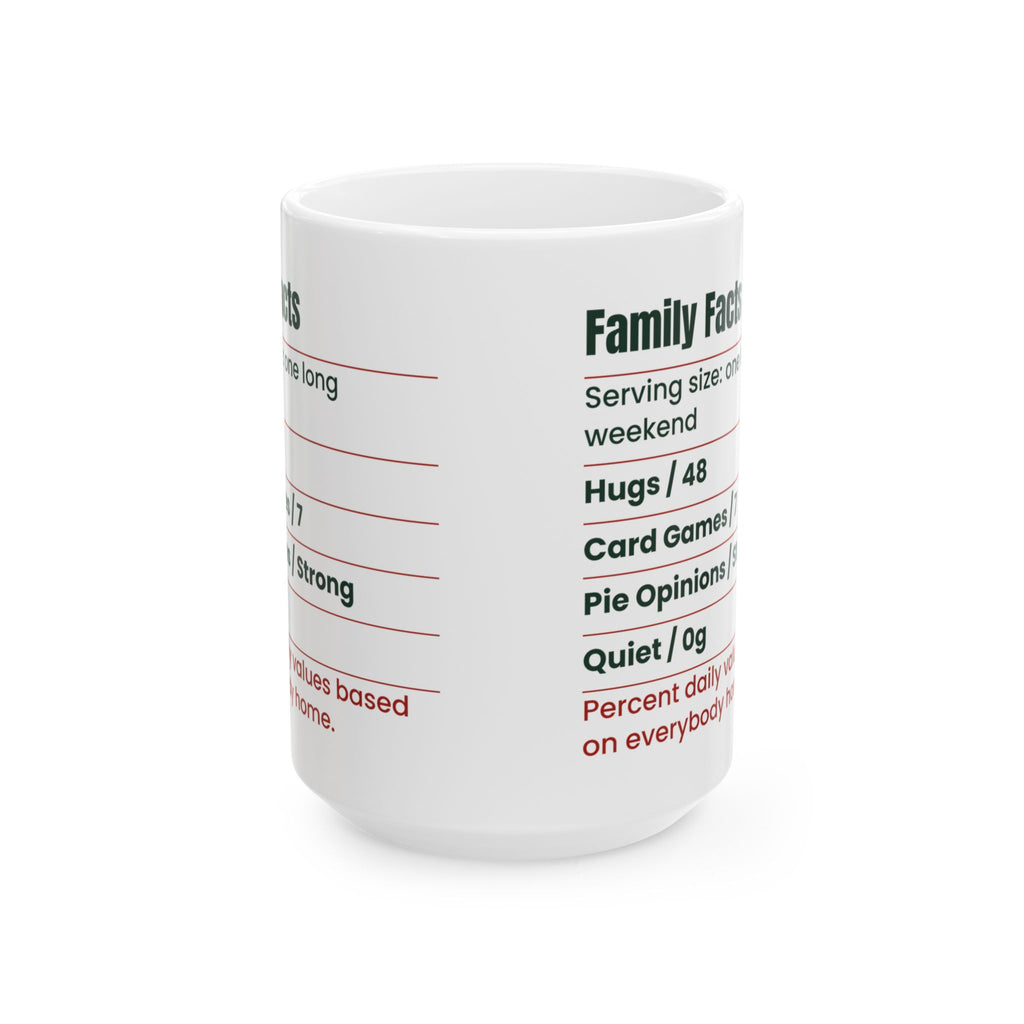 Funny Christmas Coffee Mug Family Facts Label For Matching Sets
