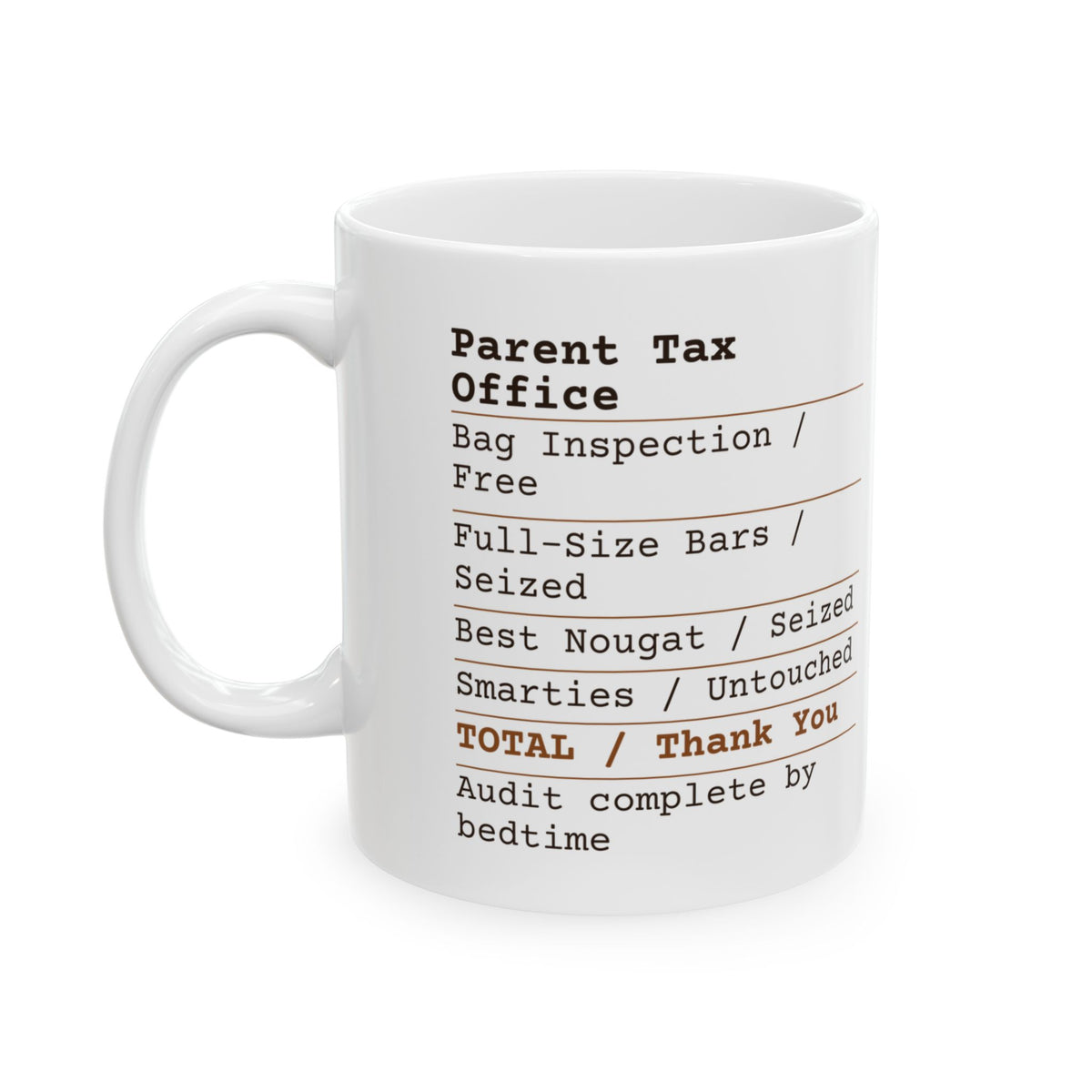 Parent Tax Audit Coffee Mug Office Receipt