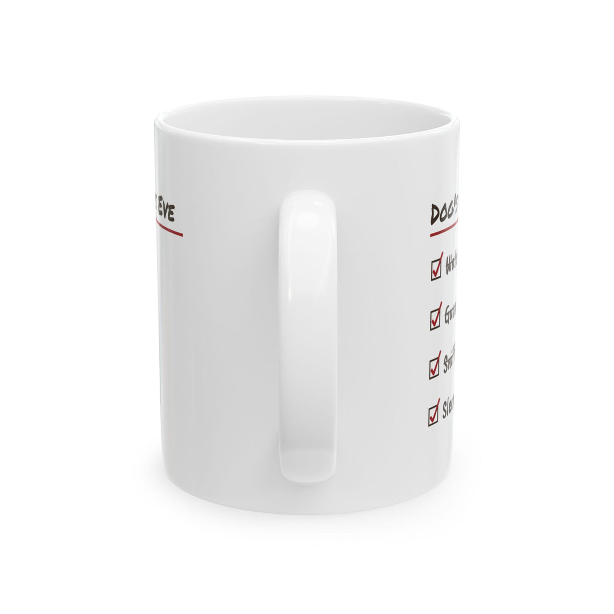 Funny Christmas Dog Coffee Mug Dog's Christmas Eve Checklist